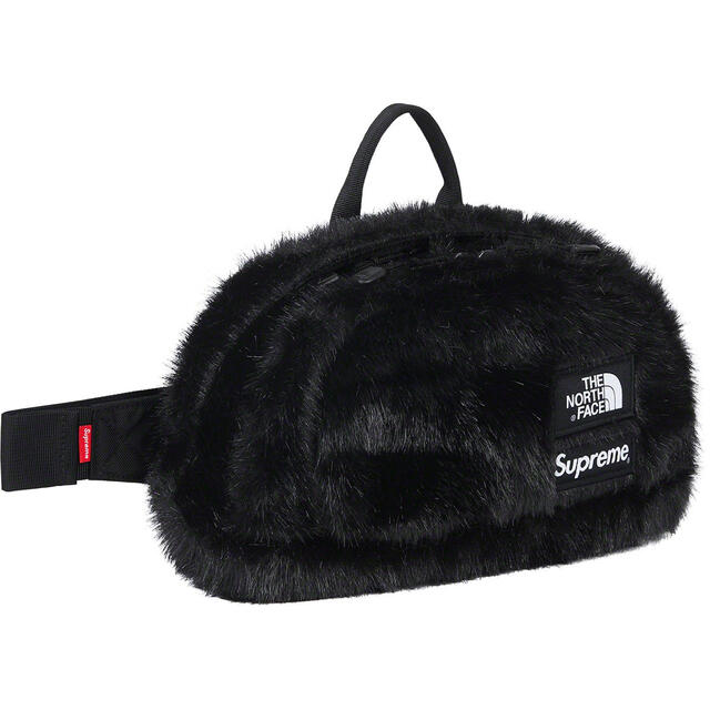 Supreme Fur Waist Bag 5L 黒 ファー ウエストバッグ