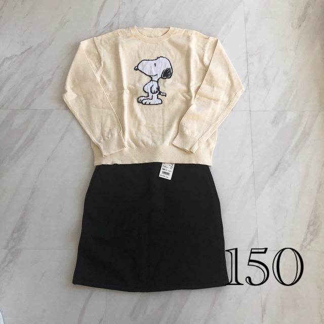 UNIQLO(ユニクロ)の裏起毛タイトスカート＊150＊ キッズ/ベビー/マタニティのキッズ服女の子用(90cm~)(ニット)の商品写真