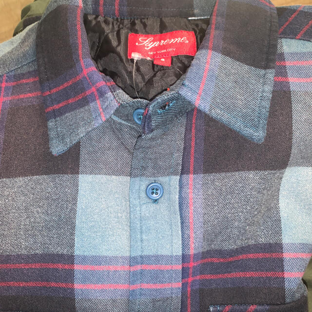 Supreme Quilted Flannel ShirtカラーTeal 1