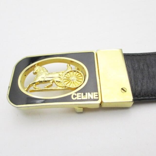 celine(セリーヌ)のセリーヌ ベルト - 黒×レッド×ゴールド レディースのファッション小物(ベルト)の商品写真