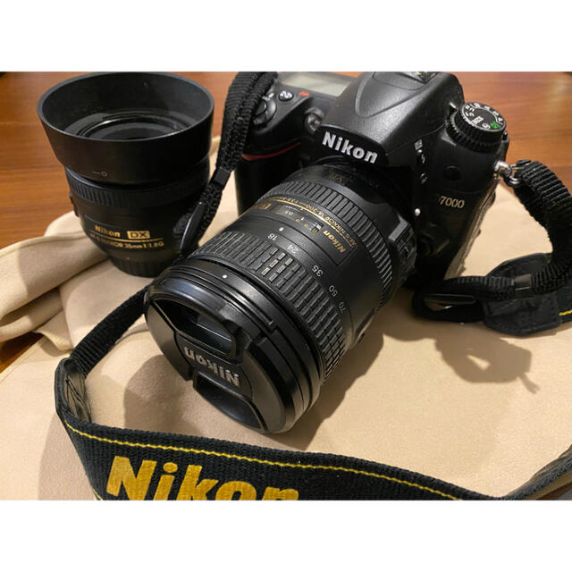 Nikon D7000 ダブルレンズセット シャッター数19,071 定期入れの 2435 ...