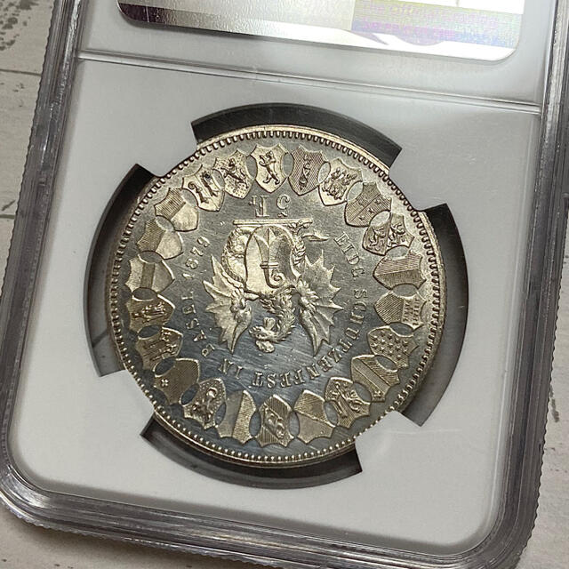 100％本物 スイス 1865 NGC MS61 近代射撃祭 シャフハウゼン 5フラン ...