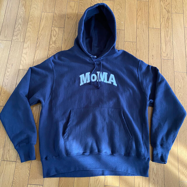 MoMA x Champion Sweat Hoodie Navy L