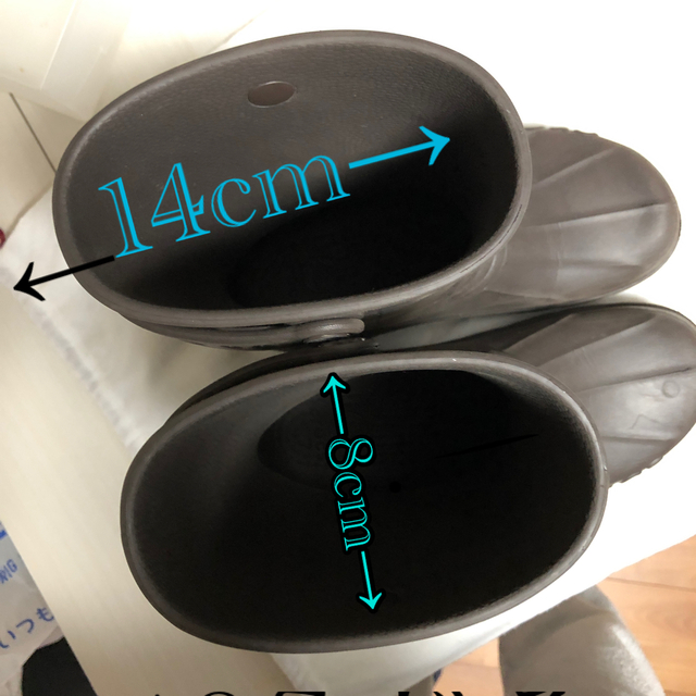 crocs(クロックス)のクロックス　23センチ　こげ茶　レインブーツ キッズ/ベビー/マタニティのベビー靴/シューズ(~14cm)(長靴/レインシューズ)の商品写真