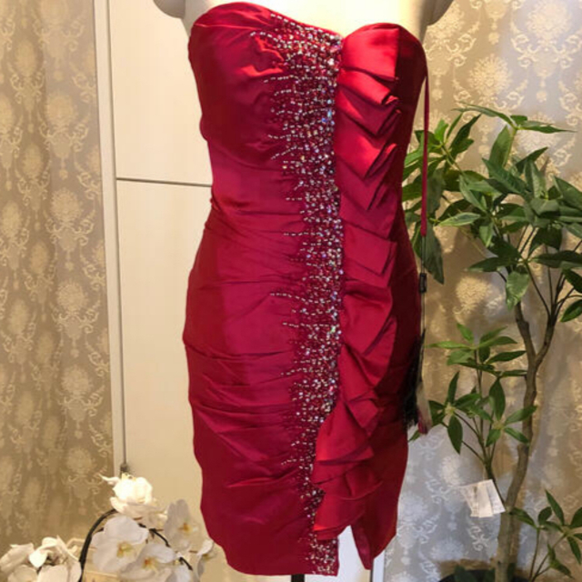 AngelR(エンジェルアール)の赤ミニドレス　演奏会　披露宴　パーティー レディースのフォーマル/ドレス(ミニドレス)の商品写真