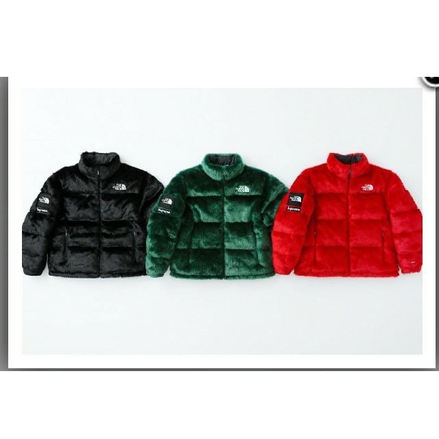 TNF Faux Fur Nuptse Jacket Sサイズ