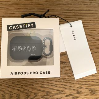 原宿sacai限定　CASETiFY AirPods Proケース 黒　ブラック