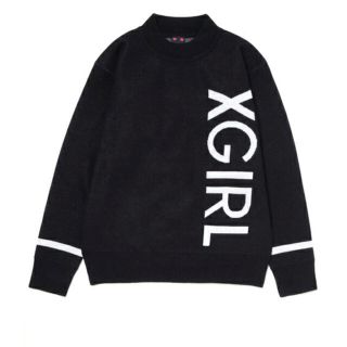 エックスガール(X-girl)の新品 X-GIRL BIG LOGO TOPS ブラック(ニット/セーター)