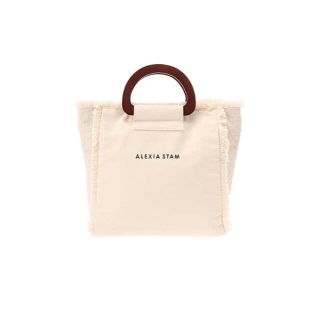 アリシアスタン(ALEXIA STAM)のWooden Handle Tote Bag Ivory  (トートバッグ)