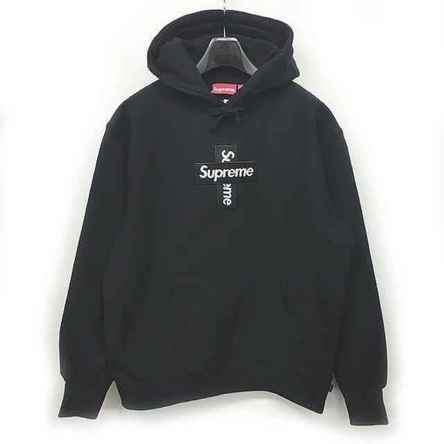 supreme クロスボックスロゴ　パーカー  L