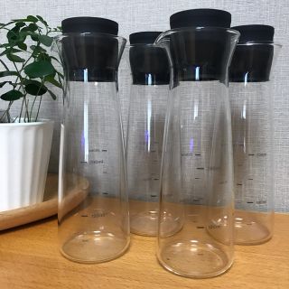 ムジルシリョウヒン(MUJI (無印良品))の無印良品　耐熱ガラス製　ドレッシングボトル　4本　セット(容器)