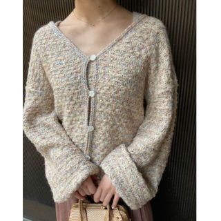 Lily Brown Lily Brown ニットツイードカーディガンの通販 By Mai S Shop リリーブラウンならラクマ