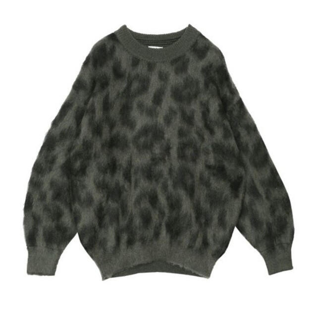 【Ameri】KID MOHAIR LEOPARD KNIT 1