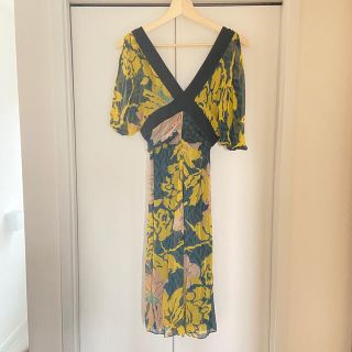 ダイアンフォンファステンバーグ(DIANE von FURSTENBERG)のDIANE von FURSTENBERG シルクシフォンワーピース(ひざ丈ワンピース)