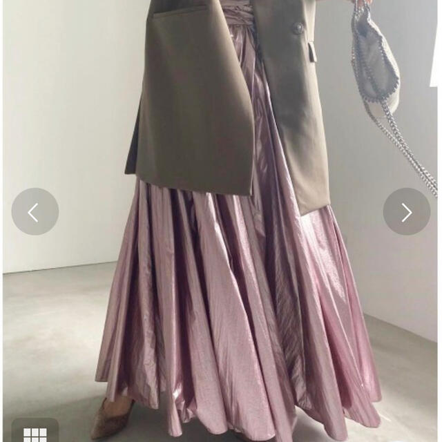 Ameri VINTAGE(アメリヴィンテージ)のAmeri PAPER BAG skirt ピンクM レディースのスカート(ロングスカート)の商品写真