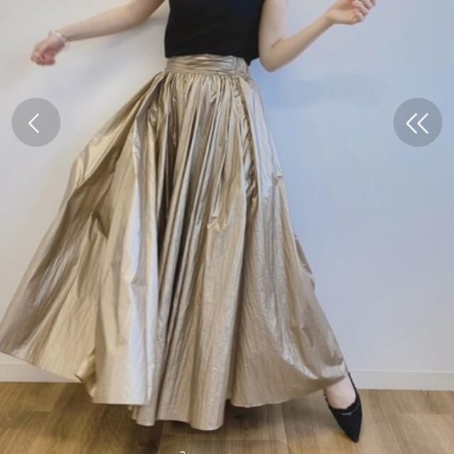 Ameri VINTAGE(アメリヴィンテージ)のAmeri PAPER BAG skirt ピンクM レディースのスカート(ロングスカート)の商品写真