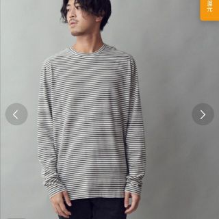 オールセインツ(All Saints)のオールセインツ　ｽﾄﾗｲﾌﾟ　ｶｯﾄｿｰ　M　ﾕﾆｸﾛ(Tシャツ/カットソー(七分/長袖))