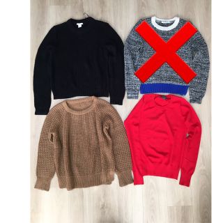 エイチアンドエム(H&M)の3点セット！セーター　h&m  ニット　黒セーター　ローゲージ　モヘア(ニット/セーター)