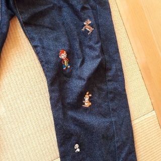 美品 送料無料 フランシュリッペ インディゴ ブルー 刺繍 デニム スカート