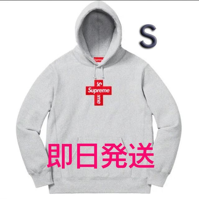 Supreme Cross Box Logo Hooded Grey S