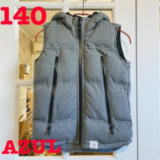 アズールバイマウジー(AZUL by moussy)の未使用★男の子140 AZUL グレー ダウンベスト(ジャケット/上着)