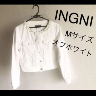 イング(INGNI)のINGNI イング ホワイト ジージャン ジーンズジャケット(Gジャン/デニムジャケット)