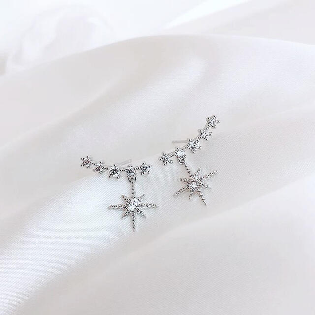 STAR JEWELRY(スタージュエリー)のsilver star zirconia pierce ◯s925 post レディースのアクセサリー(ピアス)の商品写真