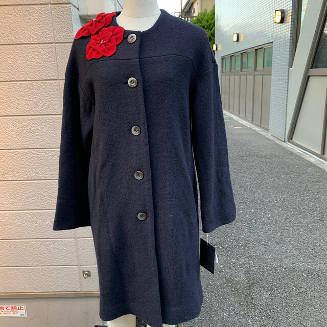 リボン88????】お花が素敵なロングコート - ロングコート