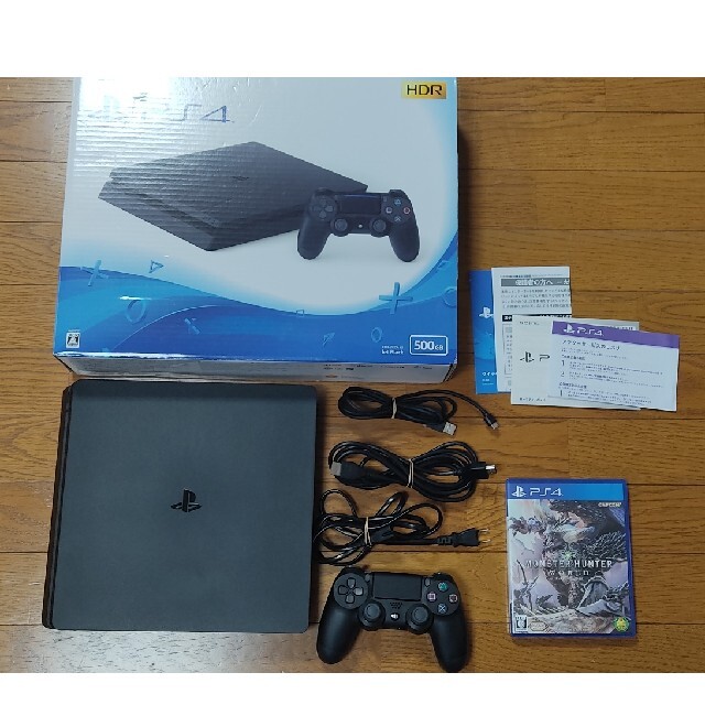 【美品】PlayStation®4 500GB＋モンハンWorld