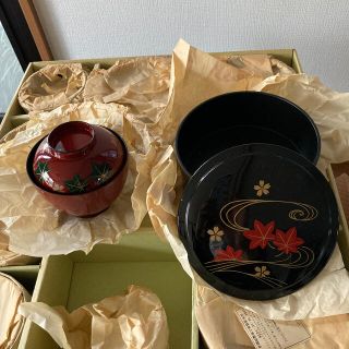 ほぼ未開封 山中漆器 ちらし椀 お椀 5つ セット(食器)