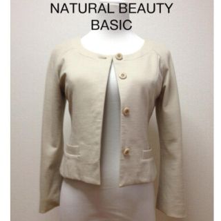 エヌナチュラルビューティーベーシック(N.Natural beauty basic)のノーカラージャケット(ノーカラージャケット)