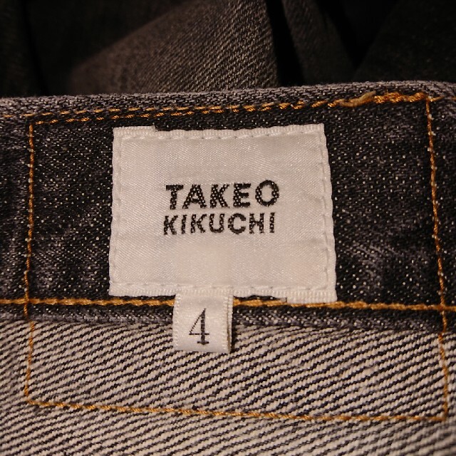 TAKEO KIKUCHI(タケオキクチ)のタケオキクチ・ジーンズ黒・サイズ4 メンズのパンツ(デニム/ジーンズ)の商品写真