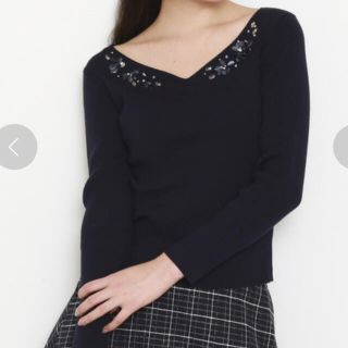 ジルバイジルスチュアート(JILL by JILLSTUART)の【値下げ】JILL BY JILLSTUART デコルテスパングルニット(ニット/セーター)