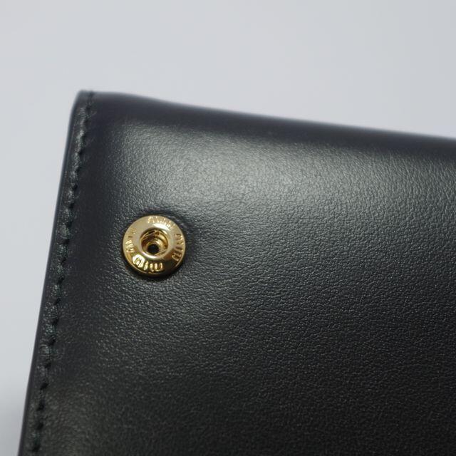 miumiu - 【新品】ミュウミュウ 長財布 本革 リボン 財布 ブラック