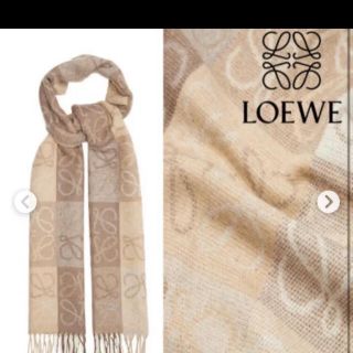 大人気✨LOEWE ロエベ　カシミヤ　マフラー　アナグラム　ベージュ　美品