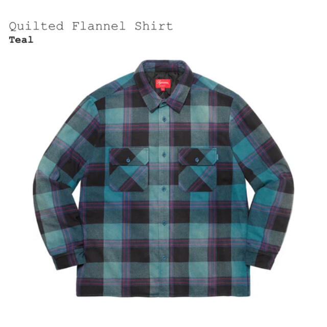 Supreme Quilted Flannel ShirtカラーTeal