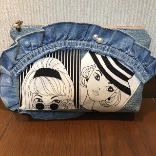 デニムリメイクポーチ（ハンドメイド）(ポーチ)