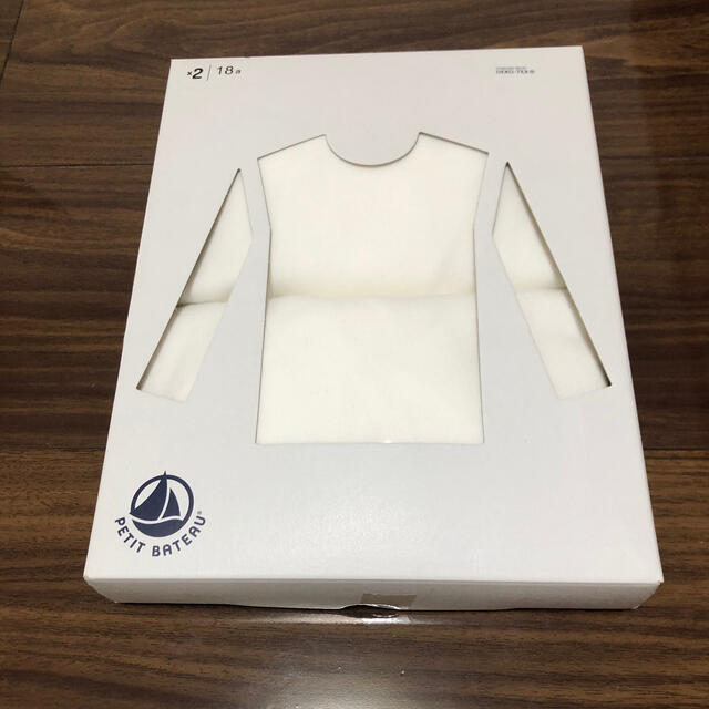 PETIT BATEAU(プチバトー)のプチバトー　新品ポワンココット　長袖Tシャツ2枚組　18ans/Lサイズ レディースのトップス(Tシャツ(長袖/七分))の商品写真