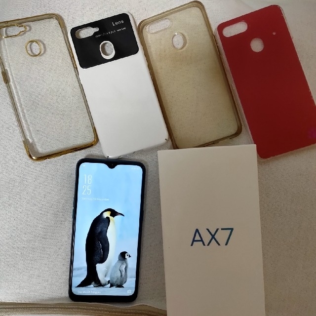 スマートフォン/携帯電話Oppo AX7 ブルー64GBーーRenoさま専用 ...