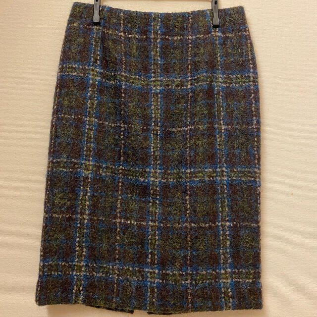 ESTNATION(エストネーション)のエストネーション　ウールモヘア　タータンチェックスカート レディースのスカート(ひざ丈スカート)の商品写真