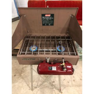 ベンチ 収納付 コールマン カスタム ツーバーナー コンロ 414H