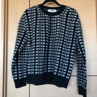 エムエスジイエム(MSGM)の※元値5万 MSGM オールロゴ　ニット　Mサイズ(ニット/セーター)