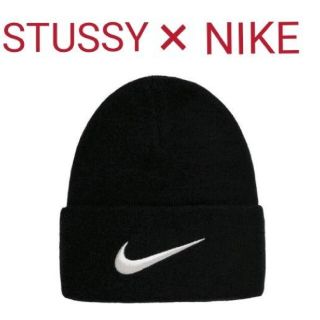 ステューシー(STUSSY)のSTUSSY × NIKE Cuff Beanie Black (ニット帽/ビーニー)