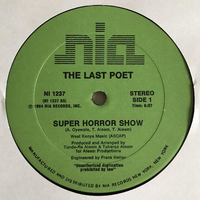 minorThe Last Poet - Super Horror Show