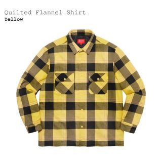 シュプリーム(Supreme)のSupreme Quilted Flannel Shirt イエロー 黄色 S(シャツ)