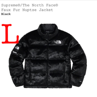 シュプリーム(Supreme)のThe North Face Faux Fur Nuptse Jacket 黒(ダウンジャケット)