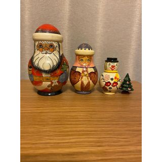 ☆クリスマス☆マトリョーシカ　ロシア　手作り品(人形)