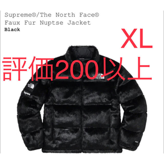シュプリーム(Supreme)のNorth Face Faux Fur Nuptse Jacket Black(ダウンジャケット)