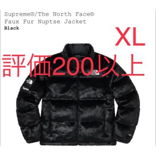 シュプリーム(Supreme)のNorth Face Faux Fur Nuptse Jacket Black(ダウンジャケット)