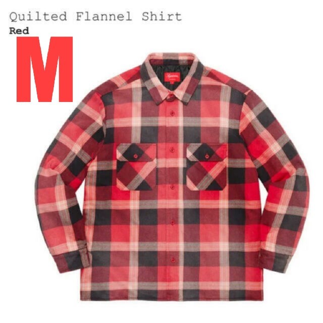 Supreme Quilted Flannel Shirt Red M